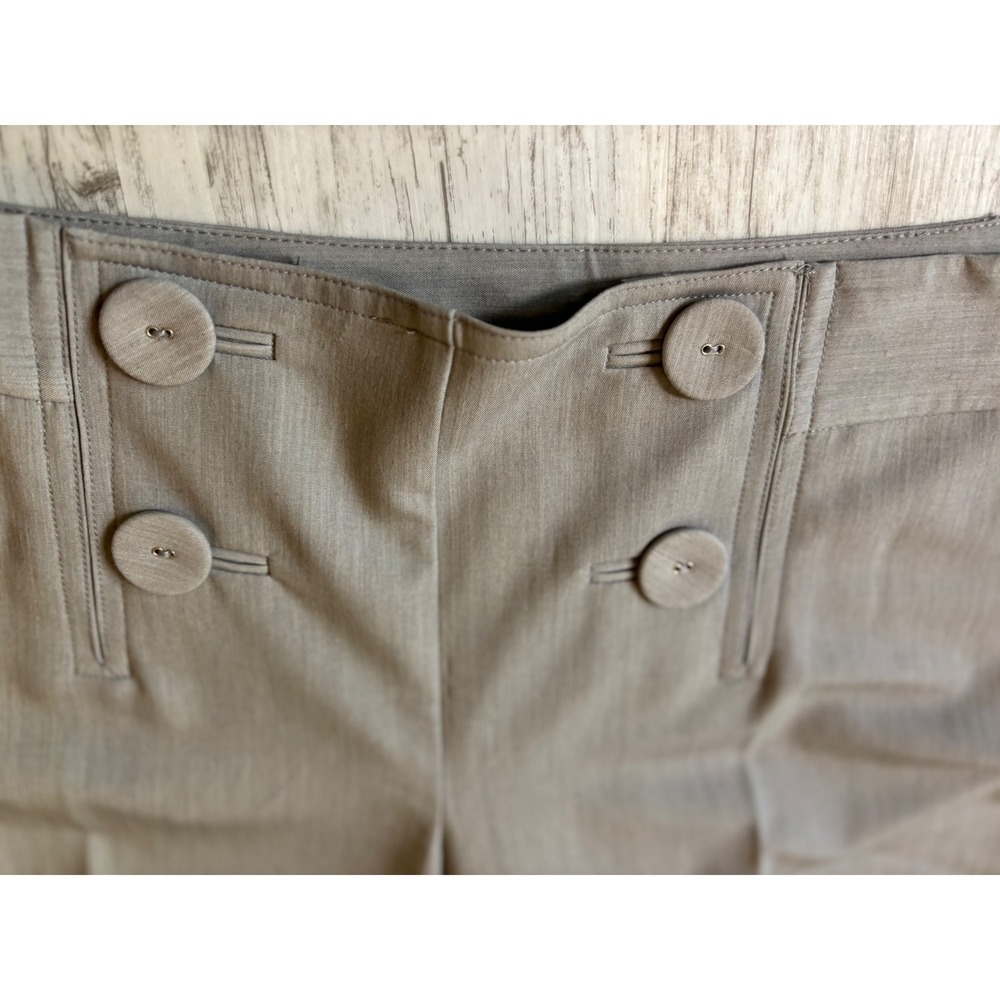 NWT INC International Concepts Women's Gray Wide Leg Pants Size 10 Button Detail - Picture 4 of 10